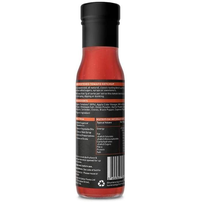 Hunter & Gather - Unsweetened Tomato Ketchup, 250g - back