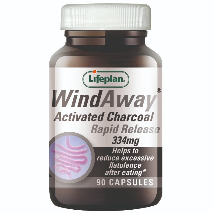 Lifeplan - WindAway Activated Carcoal 334mg | Multiple Sizes - PlantX UK