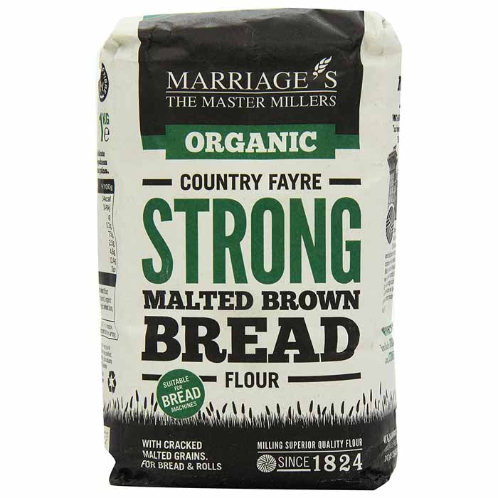 Marriage's - Organic Country Fayre Strong Malted Brown Bread Flour, 1kg