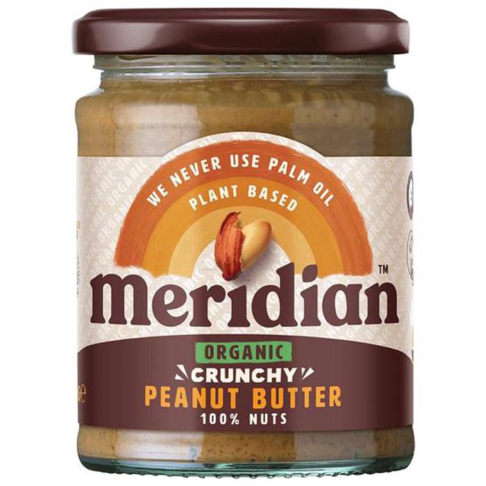 Meridian Foods - Organic Crunchy Peanut Butter 100% Nuts, 280g