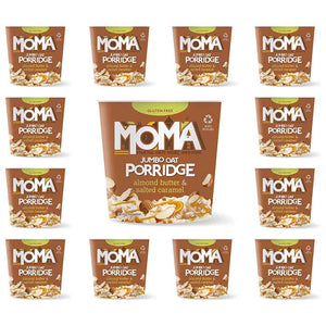 Moma - Almond Butter & Salted Caramel Porridge Pots, 55g | Pack of 12