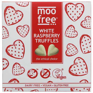 Moo Free - White Raspberry Truffles, 108g