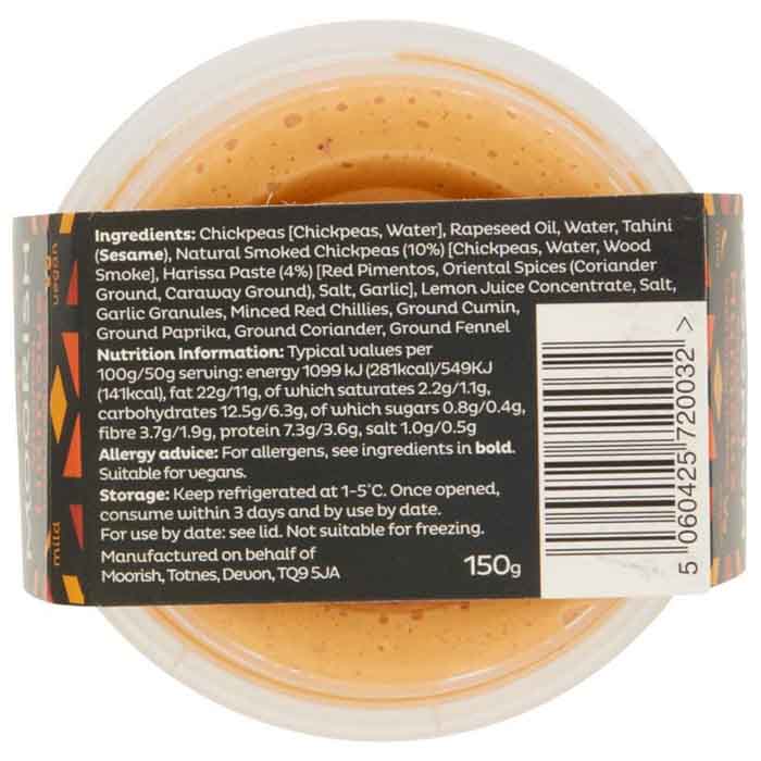 Moorish - Chilli Harissa Houmous, 150g - back