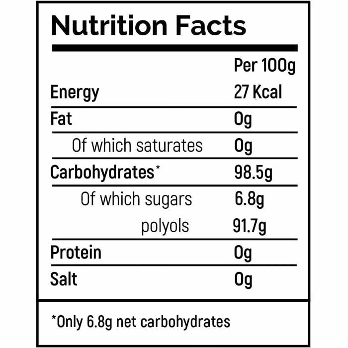 NKD Living - Erythritol Gold, 500g - back