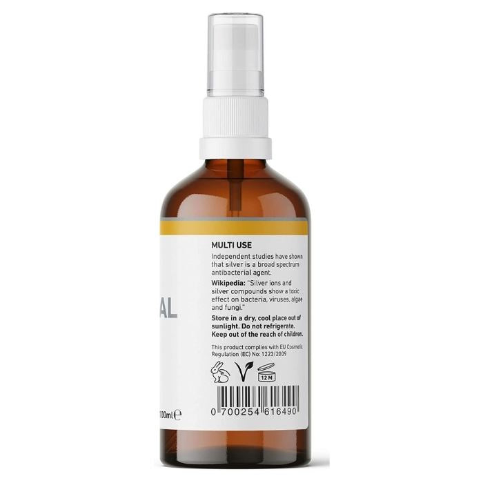 Nature's Greatest Secret - Amber 80% True Colloidal Silver |  100 ml (Spray) - Back