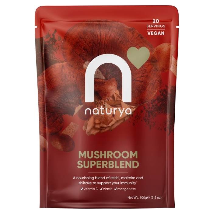 Naturya - Organic Mushroom SuperBlend, 100g - front