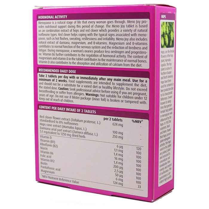 New Nordic - Meno Joy™ Hormonal Balance, 60 tablets - back