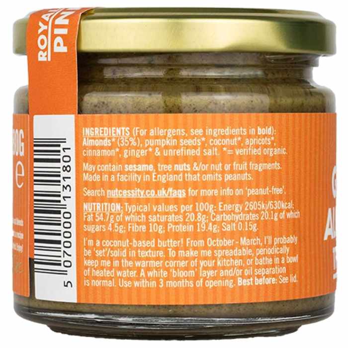 Nutcessity - Organic Gingerbread Almond Nut Butter, 180g - back