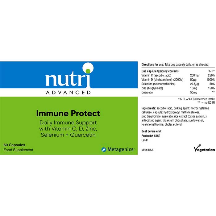 Nutri - Advanced Immune Protect, 60 Capsules - back