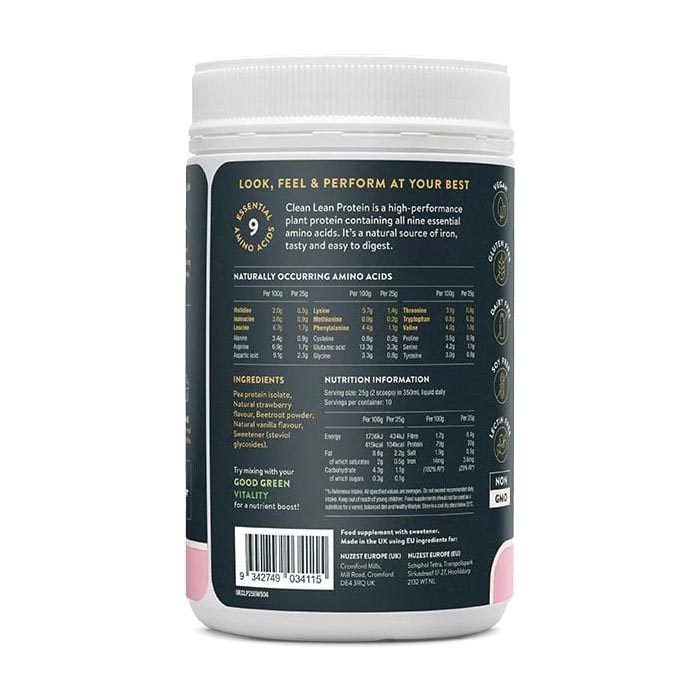 Nuzest - Clean Lean Protein Wild Strawberry, 250g - Back