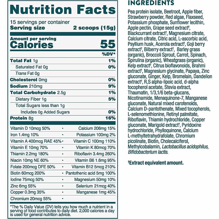 Nuzest - Kids Good Stuff - Wild Strawberry 15g - back