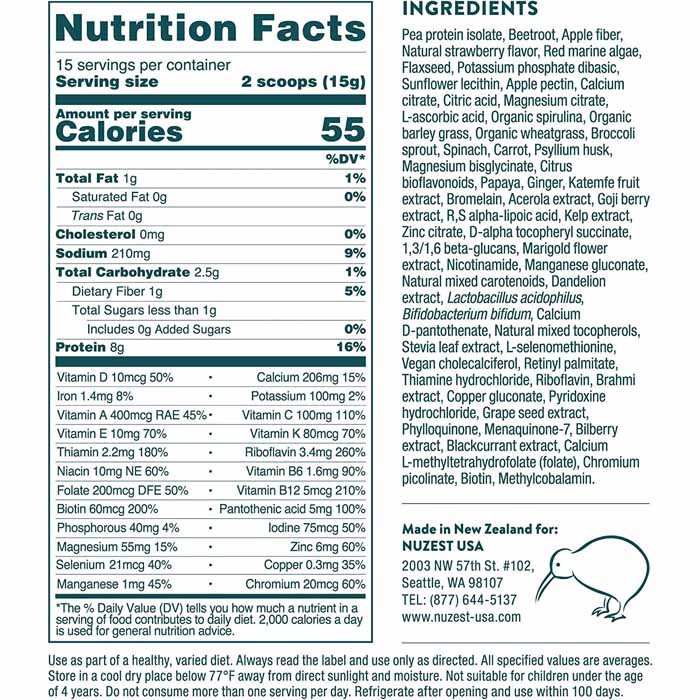 Nuzest - Kids Good Stuff - Wild Strawberry 225g - back
