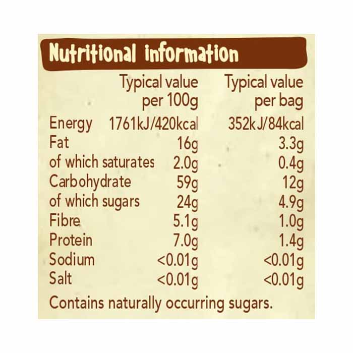 Organix - Mini Flapjack Bites Oat & Banana, 4 Packs - Back