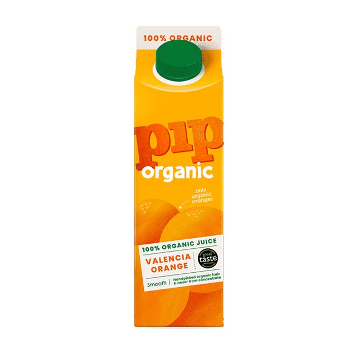 Pip Organic - Valencia Orange Juice, 1L  Pack of 8