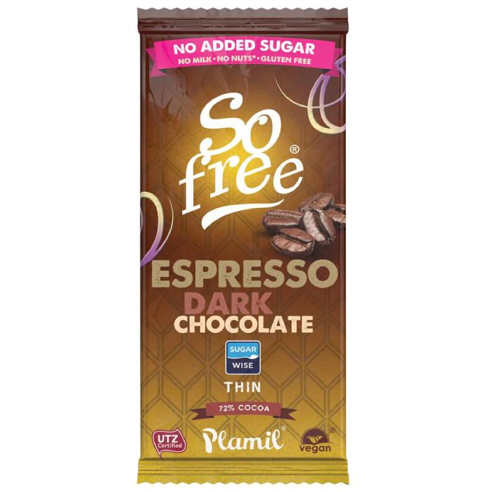 Plamil - So Free No Added Sugar Dark Chocolate Espresso, 80g