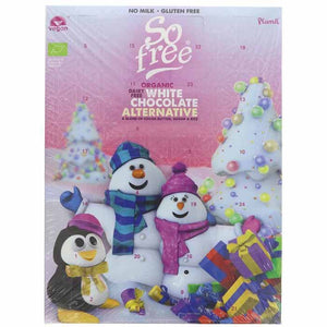 Plamil - So Free Vegan White Chocolate Advent Calendar, 110g | Multiple Sizes