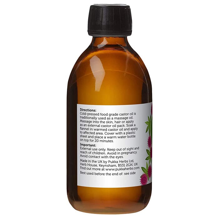 Pukka - Organic Castor Oil, 250ml - back