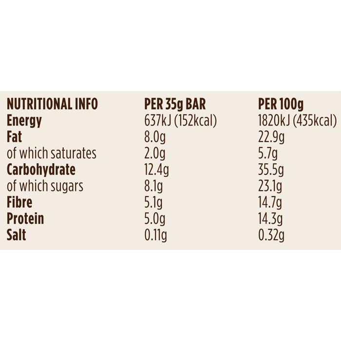 Pulsin - High Fibre Brownie Salted Caramel & Peanut, 35g - Back