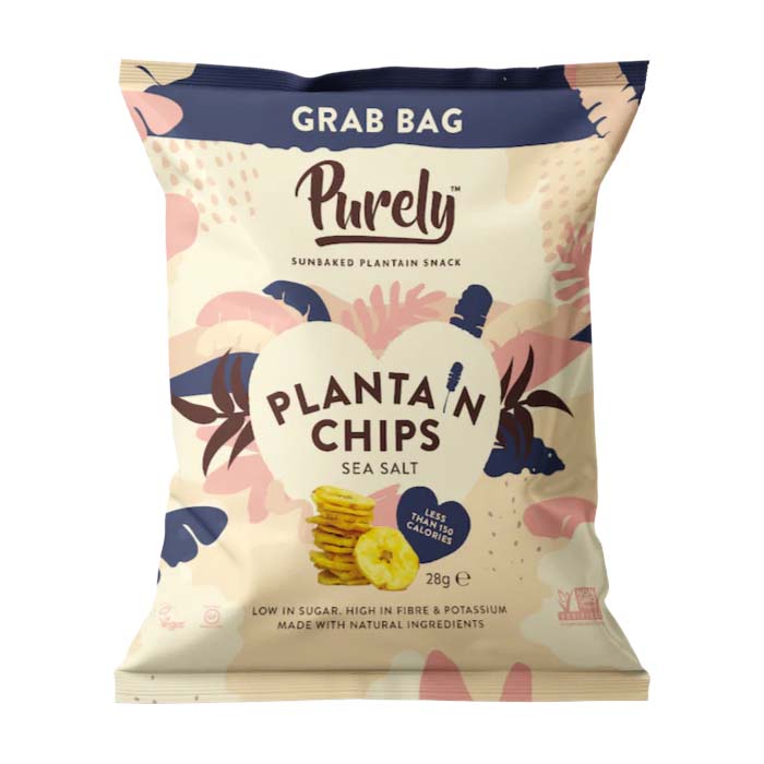 Purely - Plantain Chips - Sea Salt ,28g(1-Pack)