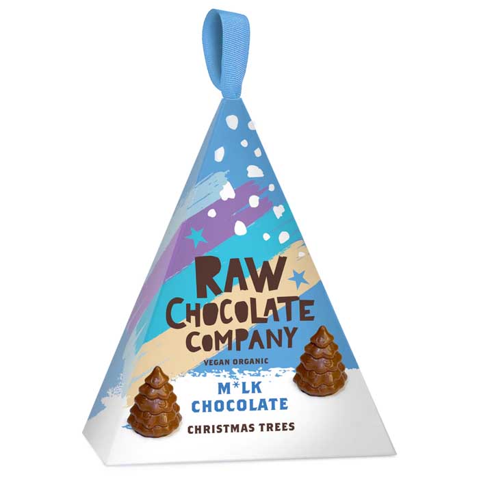 Raw Chocolate Company - Organic Mlk Chocolate Christmas Trees, 150g