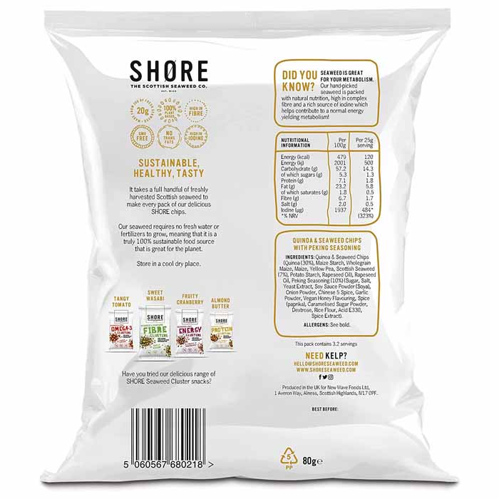 Shore - Seaweed Chips Asian Peking, 80g - back