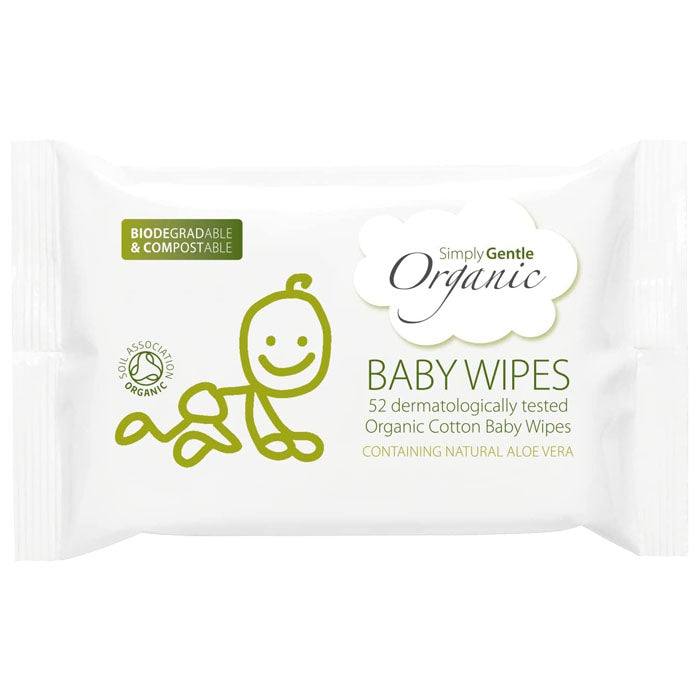 Simply Gentle - Organic Baby Wipes, 52 Wipes