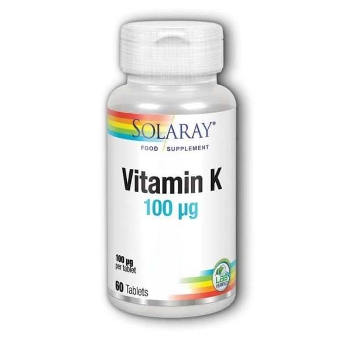 Solaray - Vitamin K 100mcg, 60 Tablets