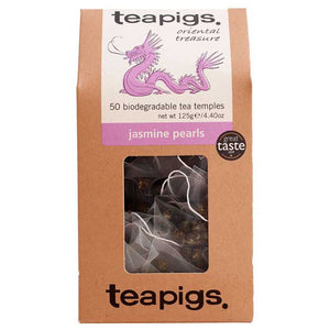 Teapigs - Jasmine Pearls Biodegradable Tea Temples, 15 Bags