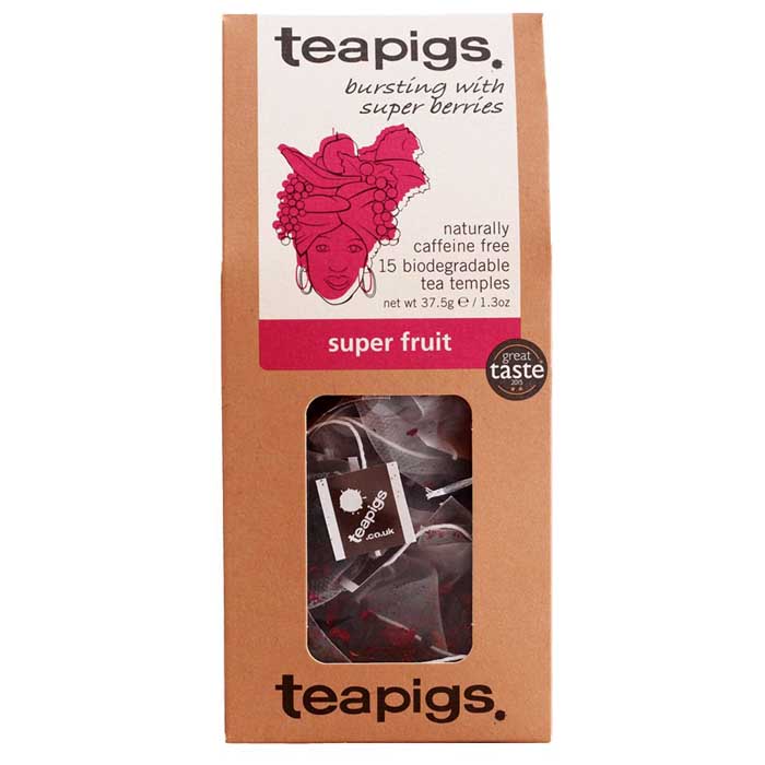 Teapigs - Super Fruit Biodegradable Tea Temples, 15 bags