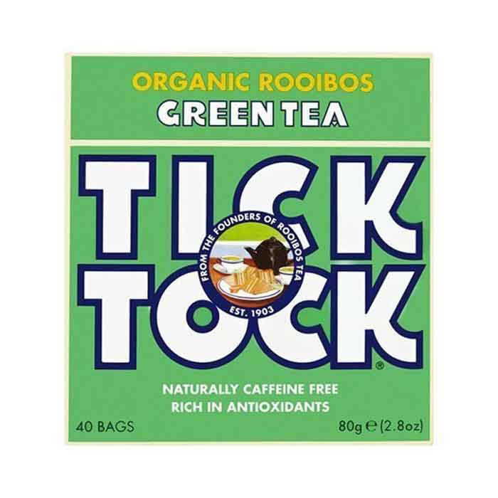 Tick Tock - Organic Rooibos Green Tea, 40 Bags  Pack of 4