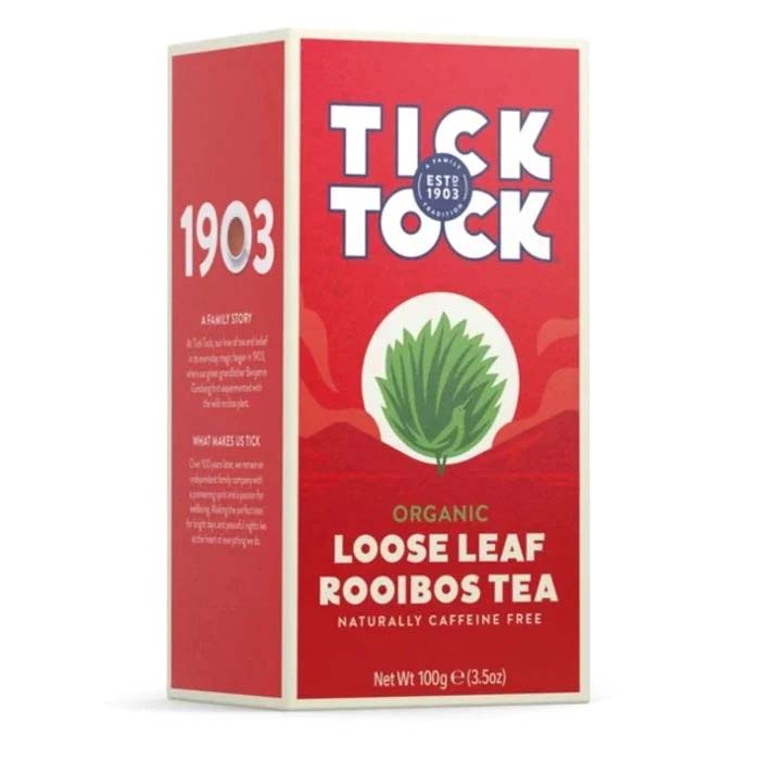 Tick Tock - Organic Rooibos Loose Leaf Tea, 100g  Pack of 6