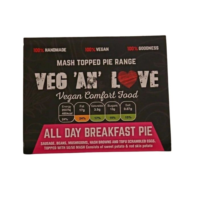 Veg An Love - Mash Topped All Day Breakfast Pie, 380g - front