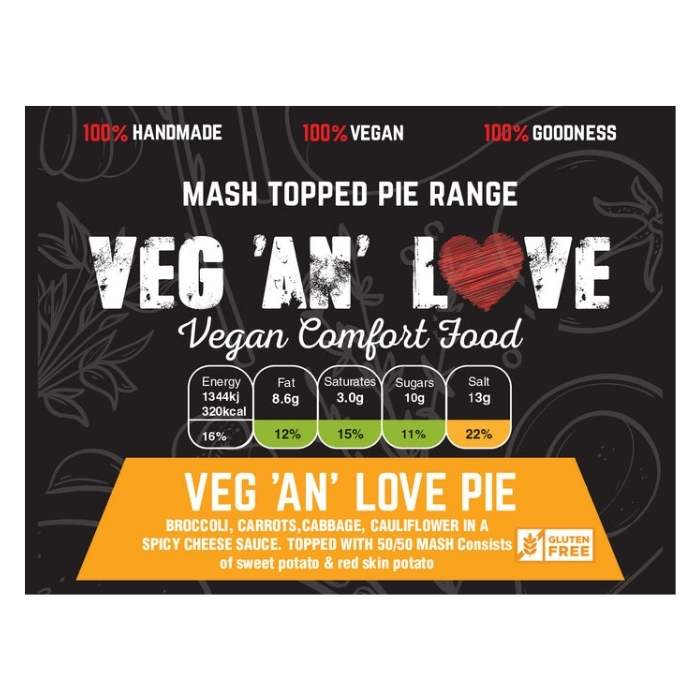 Veg An Love - Pie, 375g - front