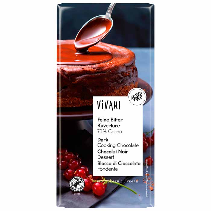 Vivani - Organic Fine Dark Cooking Chocolate 70% Cacao, 200g 