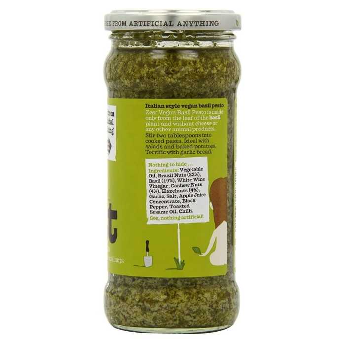 Zest - Vegan Basil Pesto 340g - back