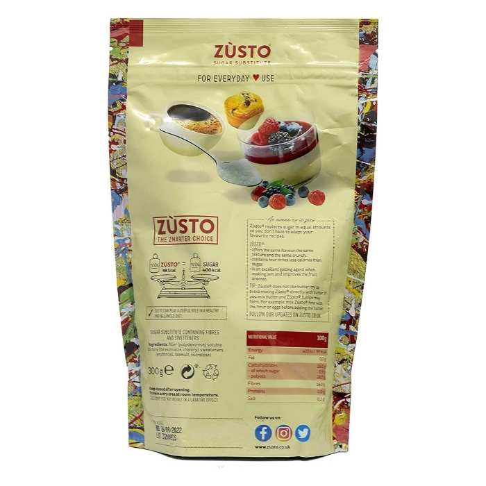 Zusto - Zusto 1:1 Sugar Substitute 300g - Back